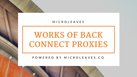 Works Of Back Connect Proxies