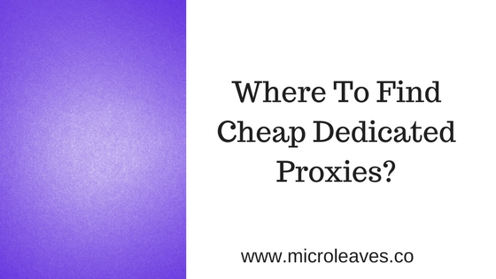 Where To Find Cheap Dedicated Proxies?