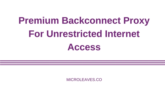 Premium Backconnect Proxy For Unrestricted Internet Access