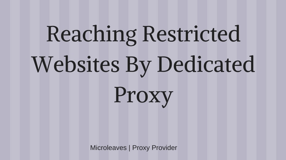 Reaching Restricted Websites By Dedicated Proxy